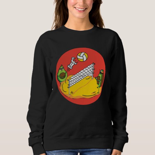 Sweatshirt Avocado  Healthy Fruit Guacamole Vegetarian Vegan (Devant)