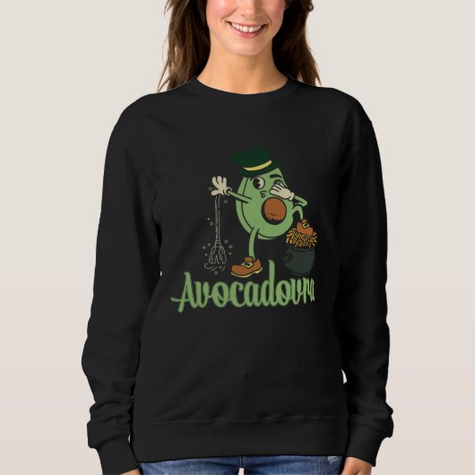 Sweatshirt Avocado  Healthy Fruit Guacamole Vegetarian Vegan  (Devant)