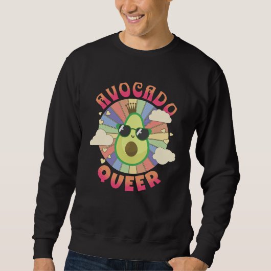 Sweatshirt Avocado Queer Gay and Lesbian Fruits LGBT Pride (Devant)
