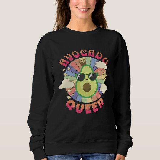 Sweatshirt Avocado Queer Gay and Lesbian Fruits LGBT Pride (Devant)