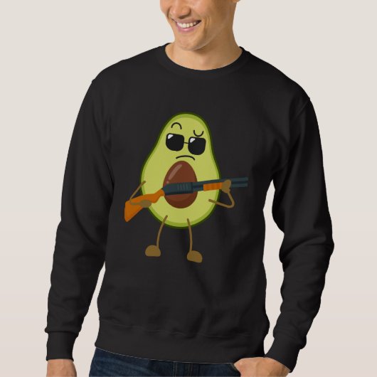 Sweatshirt Avocado Shotguncado Armed and Dangerous (Devant)