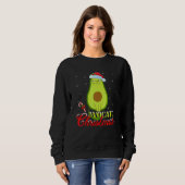 Sweatshirt Avocado  Xmas Lights Santa Avocado Cat Christmas (Devant entier)