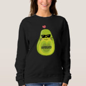 Sweatshirt Avocato Cute Cat Avocado Vegan Et Cat Kitten (Devant)