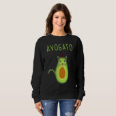 Sweatshirt Avogato Cinco De Mayo Cinco De Meow Cat Avocado 6 (Devant entier)