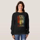 Sweatshirt Avril 1982 40 Ans D'Être Impressionnant (Devant entier)