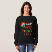 Sweatshirt Avril Fools Day Clown Smile Ballons Dons (Devant entier)