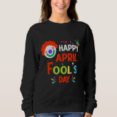 Sweatshirt Avril Fools Day Clown Smile Ballons Dons (Devant)