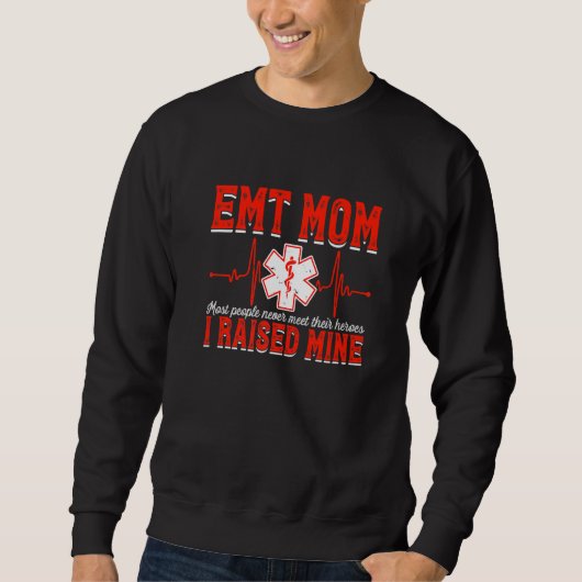 Sweatshirt Awesome EMT Mom Emergency Medical EMS Paramedics E (Devant)