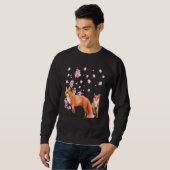 Sweatshirt Awesome Foxes Lovers Shirt Japanese Cherry Flower  (Devant entier)