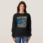 Sweatshirt Awesome Like My Daughter Funny Daddy Mom  Dad Joke (Devant entier)