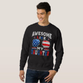 Sweatshirt Awesome Like My Daughter Sunglasses Patriotic 4th  (Devant entier)