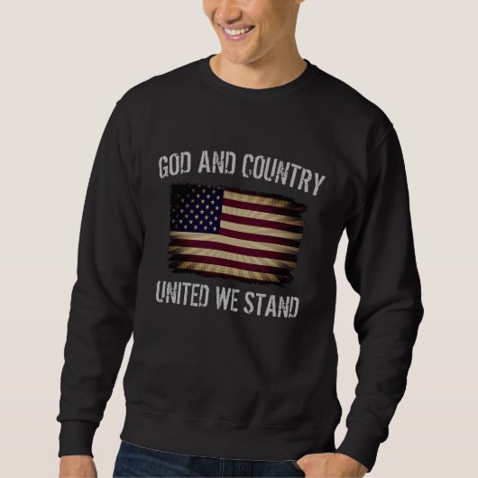 Sweatshirt Awesome Patriotic American Drapeau Dieu et le pays (Devant)