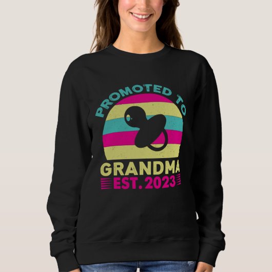 Sweatshirt Awesome Promoted to grandma 2023 pregnancy announc (Devant)