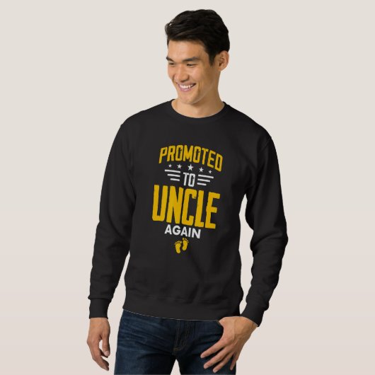 Sweatshirt Awesome Promoted To Uncle Again Leveling Up To Unc (Devant entier)