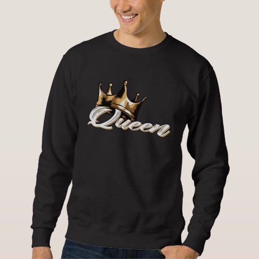 Sweatshirt Awesome Queen Crown Crown me font queen (Devant)
