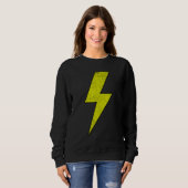 Sweatshirt Awesome Retro Front & Back BLACK & YELLOW Lightnin (Devant entier)