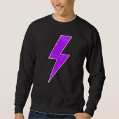 Sweatshirt Awesome Retro Front & Back PURPLE & WHITE Lightnin (Devant)