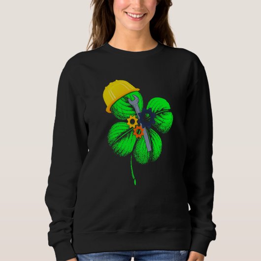 Sweatshirt Awesome Saint Patrick S Day Ingénieur Casquette Sh (Devant)