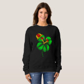 Sweatshirt Awesome Saint Patrick S Day Pompier Shamrock H (Devant entier)