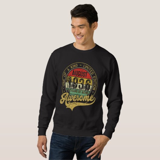 Sweatshirt Awesome Since August 1936 One Of A Kind (Devant entier)