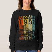 Sweatshirt Awesome Since August 1958 One Of A Kind (Devant)