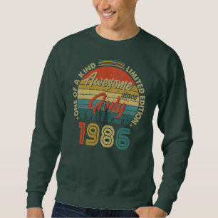Sweatshirt Awesome Since July 1986 Vintage 36th Birthday 