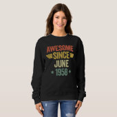 Sweatshirt Awesome Since June 1958 (Devant entier)