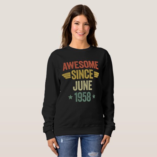 Sweatshirt Awesome Since June 1958 (Devant entier)
