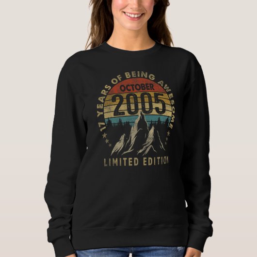 Sweatshirt Awesome Since October 2005 (Devant)