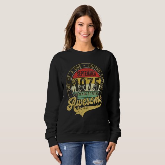 Sweatshirt Awesome Since September 1975 One Of A Kind (Devant entier)