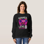 Sweatshirt Awesome Video Games Controller Level 10 Unlocked G (Devant entier)