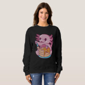 Sweatshirt Axolotl Eating Pancakes Cute (Devant entier)