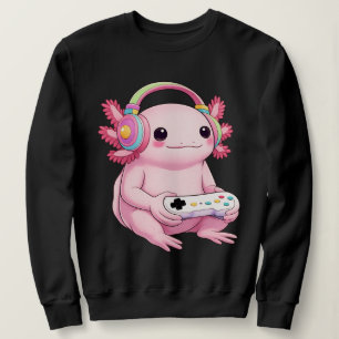 Sweatshirt Axolotl Gamer Japonais Grenouille Art Hommes Femme