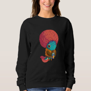 Sweatshirt Axolotl Kid Avec Une Coupe De Cheveux Afro Rose Bo