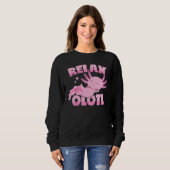 Sweatshirt Axolotl Lover Mexican Salamander Relaxolotl Sleepi (Devant entier)