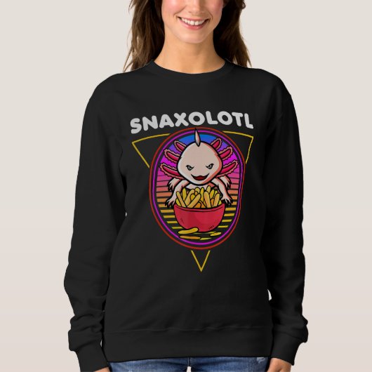 Sweatshirt Axolotl Mexicaine Salamander Relaxolotl Cute Snaxo (Devant)