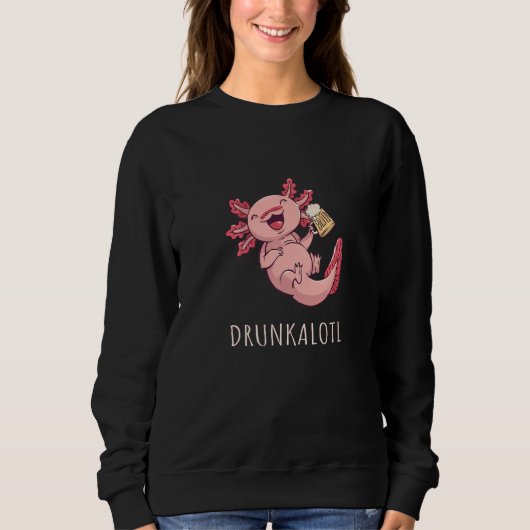 Sweatshirt Axolotl Pet Axolotl Beer (Devant)