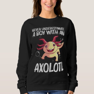 Sweatshirt Axolotl Pour Garçons Enfants Salamandre Aquatique