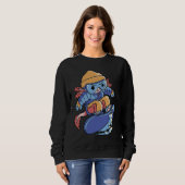 Sweatshirt Axolotl Snowboarding Cute Snowboard Axolotl For Ki (Devant entier)