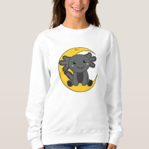 Sweatshirt Axoltolt Noir Sur La Lune Bonne Nuit