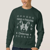 Sweatshirt Ayez Un Chandail Français De Noël Hors Épaule. (Devant)
