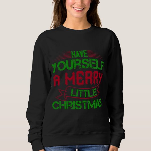 Sweatshirt Ayez Un Joyeux Petit Noël (Devant)