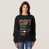 Sweatshirt Azerbaïdjan Supporter la transpiration sanguine Pa (Devant entier)
