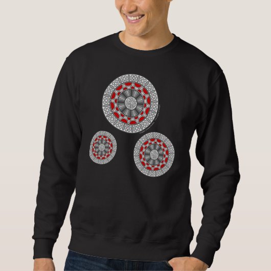 Sweatshirt Aztec rencontre une chemise noire Alien (Devant)