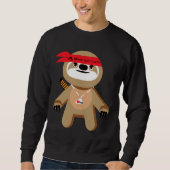 Sweatshirt Azure Open Source Brady The Ninja Sloth (Devant)