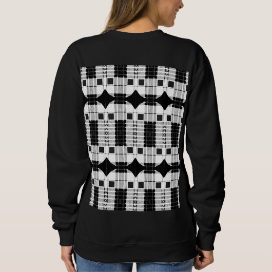 Sweatshirt B&W Purple Hearts Beating (Dos)