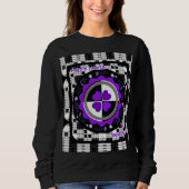 Sweatshirt B&W Purple Hearts Beating (Devant)
