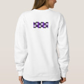 Sweatshirt B&W Purple Hearts Beating (Dos)