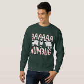 Sweatshirt Baa Humbug Funny Valais Blaccusé Sheep Noël (Devant entier)
