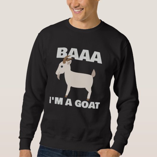 Sweatshirt Baa I m A Goat Costume Animal  Halloween Party Goa (Devant)
